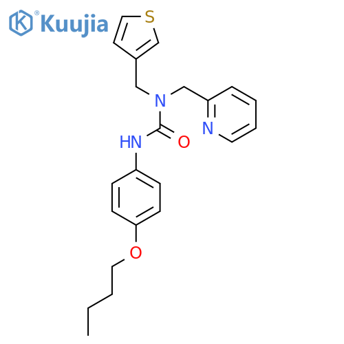 1-(4-butoxyphenyl)-3-(pyridin-2-yl)methyl-3-(thiophen-3-yl)methylurea structure