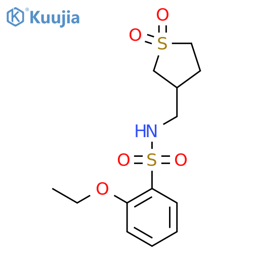 N-(1,1-dioxo-1lambda6-thiolan-3-yl)methyl-2-ethoxybenzene-1-sulfonamide structure