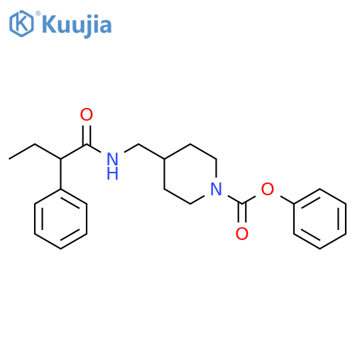 phenyl 4-[(2-phenylbutanamido)methyl]piperidine-1-carboxylate structure