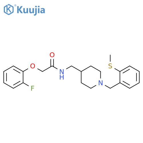 2-(2-fluorophenoxy)-N-(1-{2-(methylsulfanyl)phenylmethyl}piperidin-4-yl)methylacetamide structure