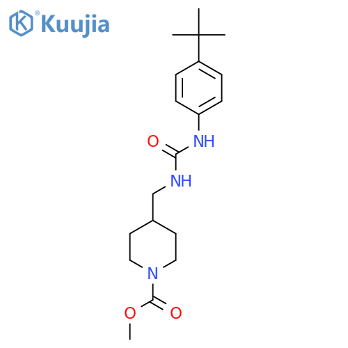 methyl 4-({(4-tert-butylphenyl)carbamoylamino}methyl)piperidine-1-carboxylate structure