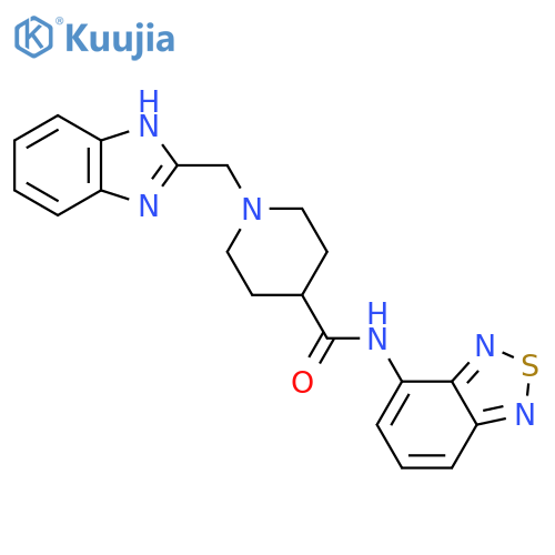1-(1H-1,3-benzodiazol-2-yl)methyl-N-(2,1,3-benzothiadiazol-4-yl)piperidine-4-carboxamide structure