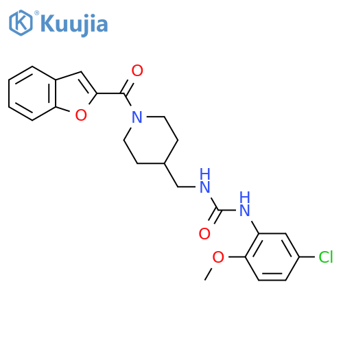 3-{1-(1-benzofuran-2-carbonyl)piperidin-4-ylmethyl}-1-(5-chloro-2-methoxyphenyl)urea structure