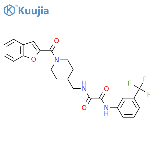 N-{1-(1-benzofuran-2-carbonyl)piperidin-4-ylmethyl}-N'-3-(trifluoromethyl)phenylethanediamide structure