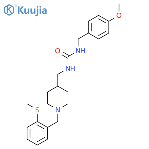 1-(4-methoxyphenyl)methyl-3-(1-{2-(methylsulfanyl)phenylmethyl}piperidin-4-yl)methylurea structure
