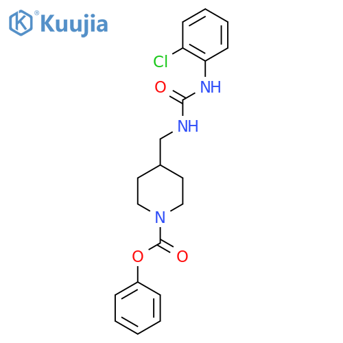phenyl 4-({(2-chlorophenyl)carbamoylamino}methyl)piperidine-1-carboxylate structure