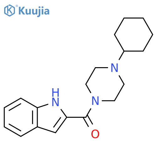 2-(4-cyclohexylpiperazine-1-carbonyl)-1H-indole structure