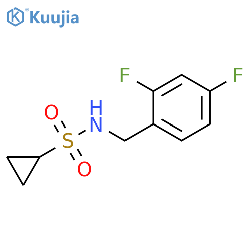 N-[(2,4-difluorophenyl)methyl]cyclopropanesulfonamide structure