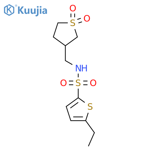 N-(1,1-dioxo-1lambda6-thiolan-3-yl)methyl-5-ethylthiophene-2-sulfonamide structure