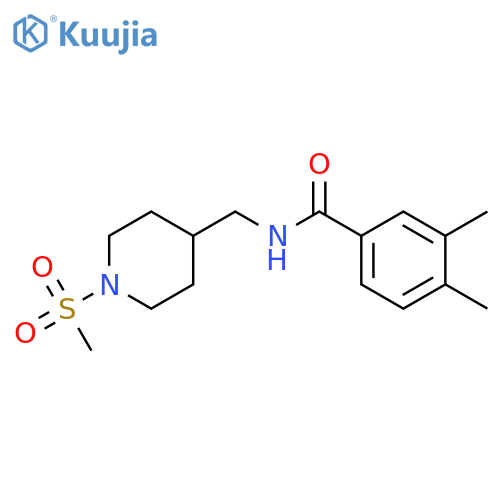 N-(1-methanesulfonylpiperidin-4-yl)methyl-3,4-dimethylbenzamide structure