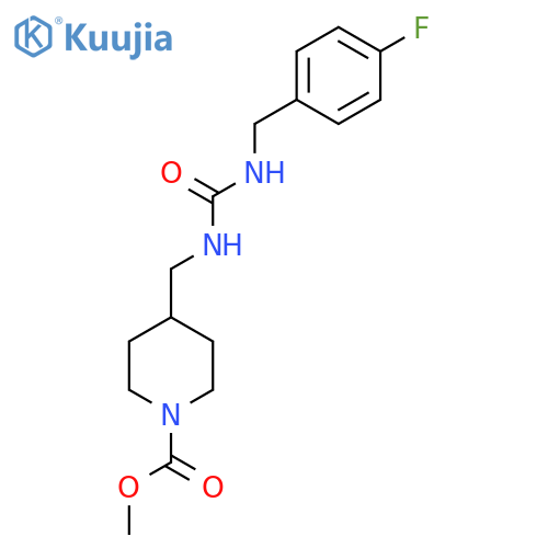 methyl 4-({(4-fluorophenyl)methylcarbamoyl}amino)methylpiperidine-1-carboxylate structure