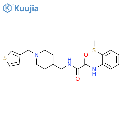 N'-[2-(methylsulfanyl)phenyl]-N-({1-[(thiophen-3-yl)methyl]piperidin-4-yl}methyl)ethanediamide structure