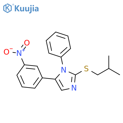 2-[(2-methylpropyl)sulfanyl]-5-(3-nitrophenyl)-1-phenyl-1H-imidazole structure