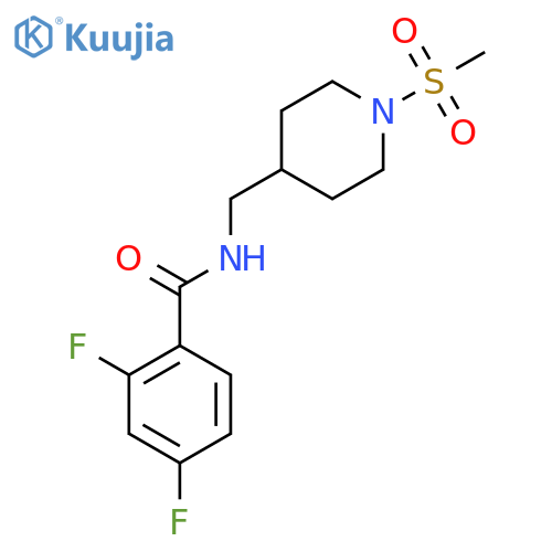 2,4-difluoro-N-(1-methanesulfonylpiperidin-4-yl)methylbenzamide structure
