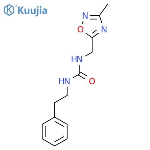 3-(3-methyl-1,2,4-oxadiazol-5-yl)methyl-1-(2-phenylethyl)urea structure