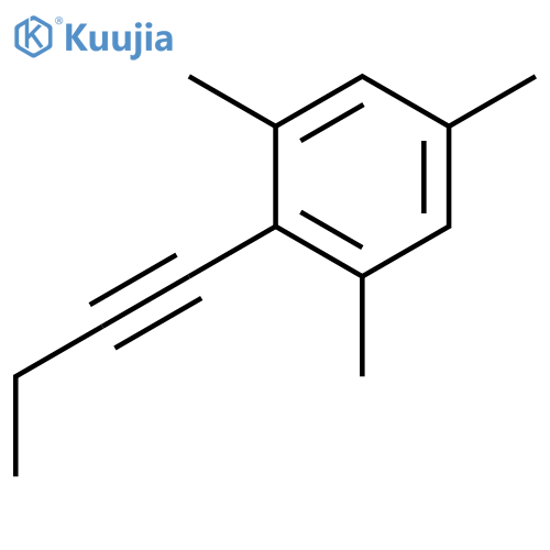 Benzene, 2-(1-butynyl)-1,3,5-trimethyl- structure