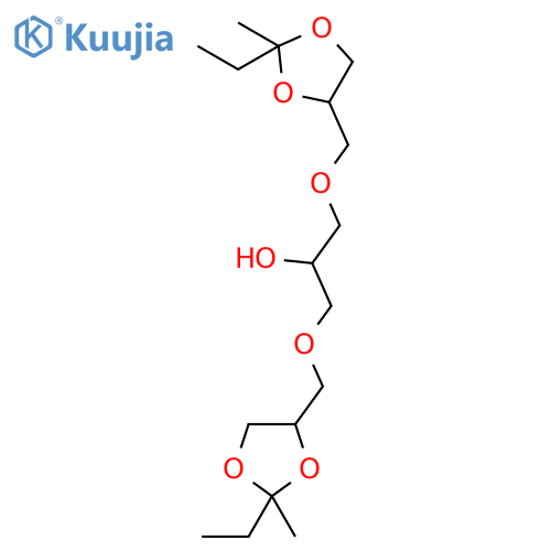 1,3-bis[(2-ethyl-2-methyl-1,3-dioxolan-4-yl)methoxy]propan-2-ol structure