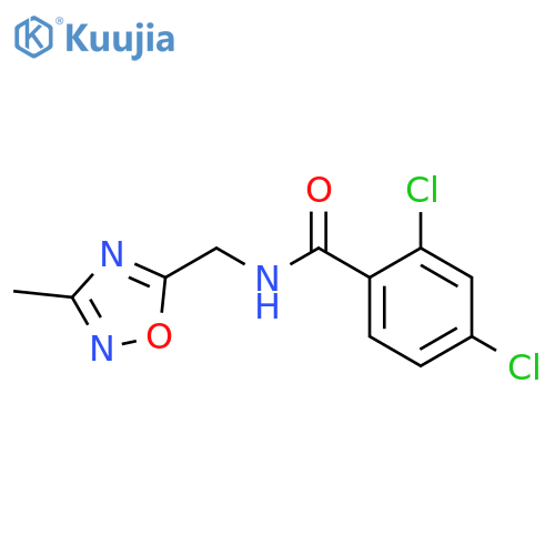 2,4-dichloro-N-(3-methyl-1,2,4-oxadiazol-5-yl)methylbenzamide structure