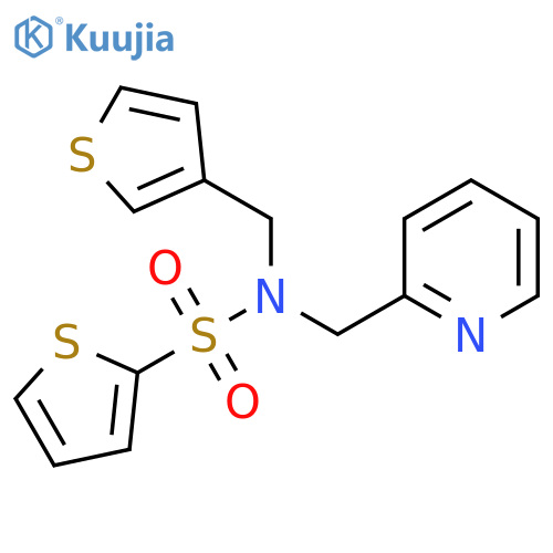 N-(pyridin-2-yl)methyl-N-(thiophen-3-yl)methylthiophene-2-sulfonamide structure