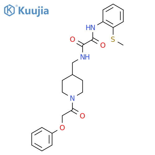 N'-2-(methylsulfanyl)phenyl-N-{1-(2-phenoxyacetyl)piperidin-4-ylmethyl}ethanediamide structure