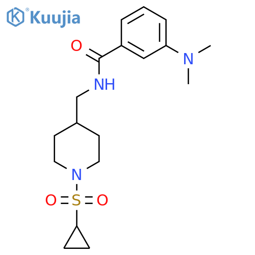 N-{1-(cyclopropanesulfonyl)piperidin-4-ylmethyl}-3-(dimethylamino)benzamide structure