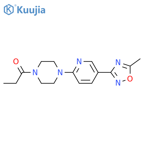 1-{4-5-(5-methyl-1,2,4-oxadiazol-3-yl)pyridin-2-ylpiperazin-1-yl}propan-1-one structure