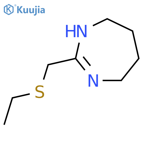 1H-1,3-Diazepine, 2-[(ethylthio)methyl]-4,5,6,7-tetrahydro- structure