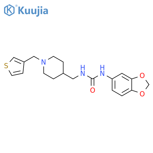 3-(2H-1,3-benzodioxol-5-yl)-1-({1-(thiophen-3-yl)methylpiperidin-4-yl}methyl)urea structure