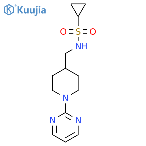 N-{1-(pyrimidin-2-yl)piperidin-4-ylmethyl}cyclopropanesulfonamide structure