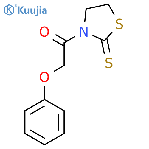 2-Phenoxy-1-(2-sulfanylidene-1,3-thiazolidin-3-yl)ethan-1-one structure