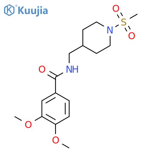 N-(1-methanesulfonylpiperidin-4-yl)methyl-3,4-dimethoxybenzamide structure