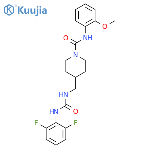 4-({(2,6-difluorophenyl)carbamoylamino}methyl)-N-(2-methoxyphenyl)piperidine-1-carboxamide structure