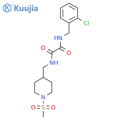 N'-(2-chlorophenyl)methyl-N-(1-methanesulfonylpiperidin-4-yl)methylethanediamide structure