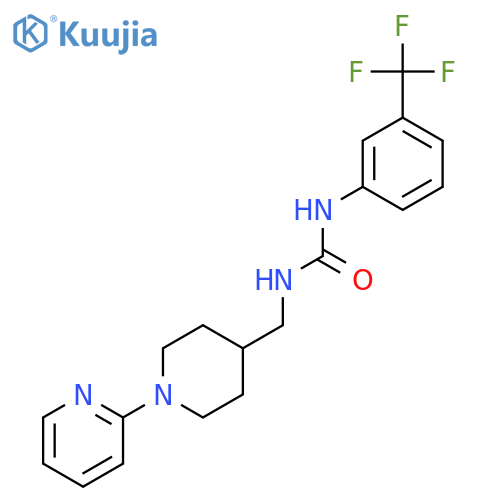 3-{1-(pyridin-2-yl)piperidin-4-ylmethyl}-1-3-(trifluoromethyl)phenylurea structure