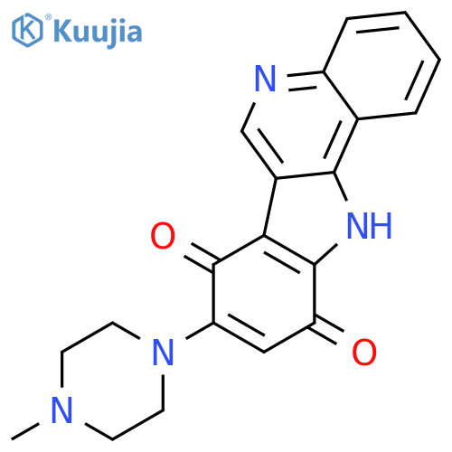 7H-Indolo[3,2-c]quinoline-7,10(11H)-dione, 8-(4-methyl-1-piperazinyl)- structure