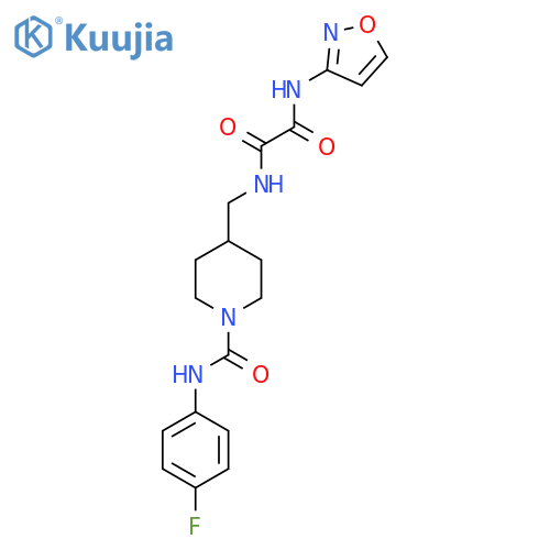 N'-({1-(4-fluorophenyl)carbamoylpiperidin-4-yl}methyl)-N-(1,2-oxazol-3-yl)ethanediamide structure