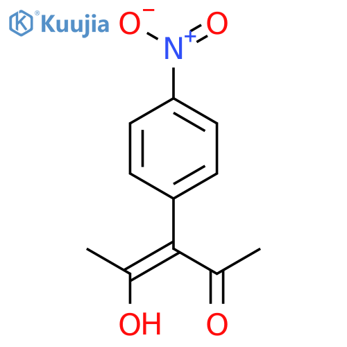 4-hydroxy-3-(4-nitrophenyl)pent-3-en-2-one structure