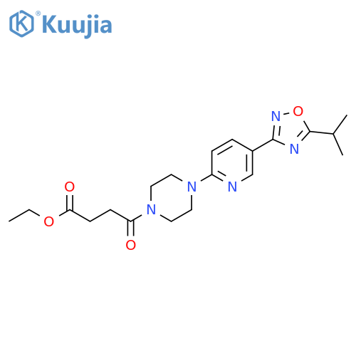 ethyl 4-oxo-4-(4-{5-5-(propan-2-yl)-1,2,4-oxadiazol-3-ylpyridin-2-yl}piperazin-1-yl)butanoate structure