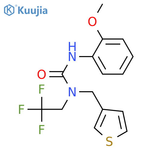 1-(2-methoxyphenyl)-3-(thiophen-3-yl)methyl-3-(2,2,2-trifluoroethyl)urea structure