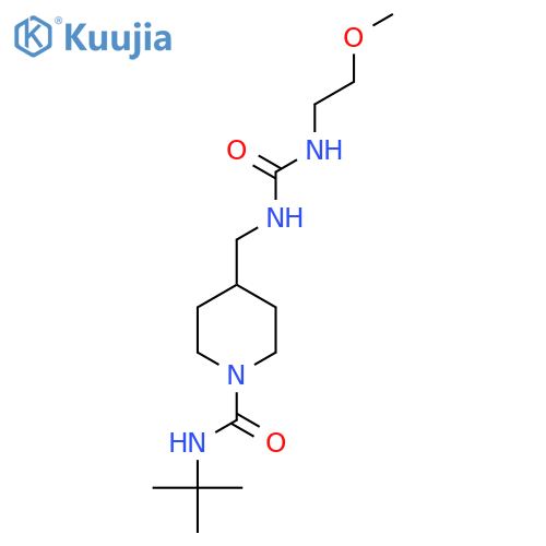 N-tert-butyl-4-({(2-methoxyethyl)carbamoylamino}methyl)piperidine-1-carboxamide structure