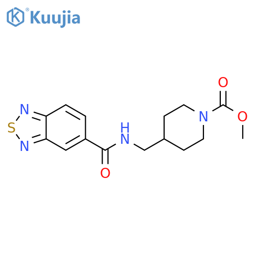 methyl 4-{[(2,1,3-benzothiadiazol-5-yl)formamido]methyl}piperidine-1-carboxylate structure