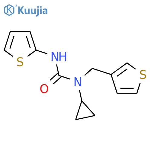 1-cyclopropyl-3-(thiophen-2-yl)-1-(thiophen-3-yl)methylurea structure