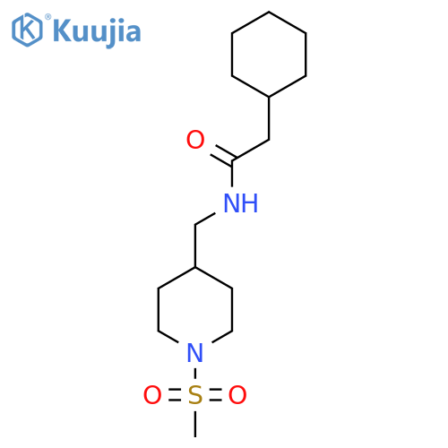 2-cyclohexyl-N-(1-methanesulfonylpiperidin-4-yl)methylacetamide structure