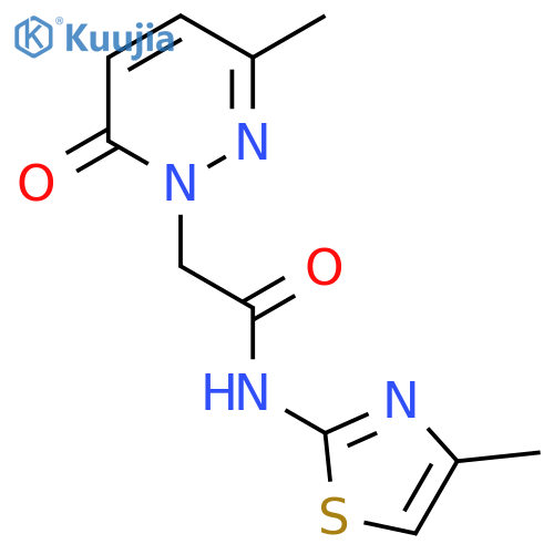 N-(4-methyl-1,3-thiazol-2-yl)-2-(3-methyl-6-oxo-1,6-dihydropyridazin-1-yl)acetamide structure