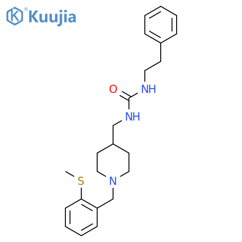 3-(1-{2-(methylsulfanyl)phenylmethyl}piperidin-4-yl)methyl-1-(2-phenylethyl)urea structure