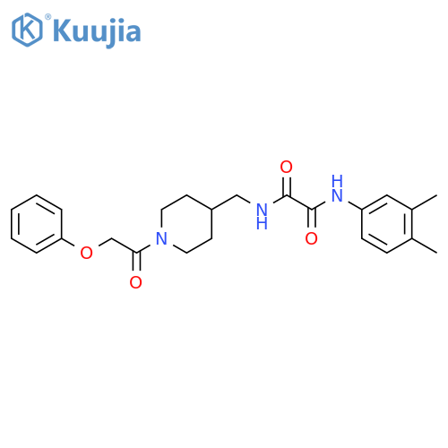 N'-(3,4-dimethylphenyl)-N-{1-(2-phenoxyacetyl)piperidin-4-ylmethyl}ethanediamide structure