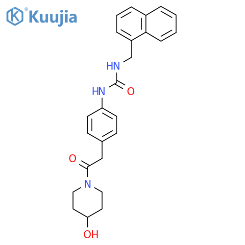 1-{4-2-(4-hydroxypiperidin-1-yl)-2-oxoethylphenyl}-3-(naphthalen-1-yl)methylurea structure