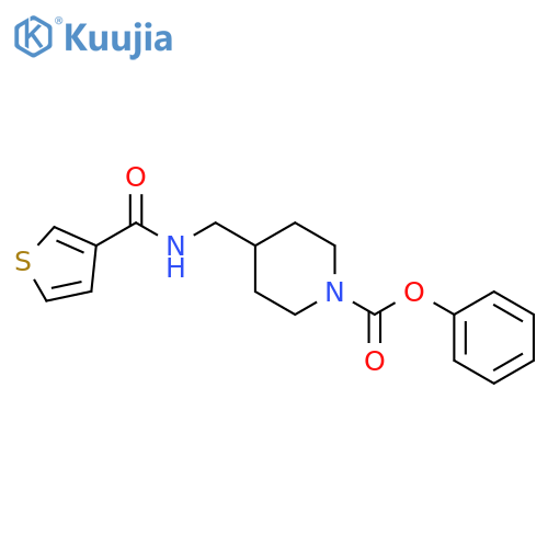 phenyl 4-{(thiophen-3-yl)formamidomethyl}piperidine-1-carboxylate structure