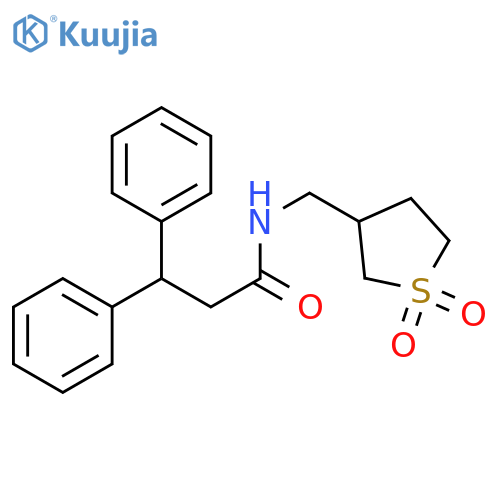 N-(1,1-dioxo-1lambda6-thiolan-3-yl)methyl-3,3-diphenylpropanamide structure