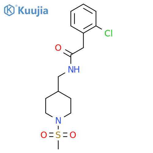 2-(2-chlorophenyl)-N-(1-methanesulfonylpiperidin-4-yl)methylacetamide structure